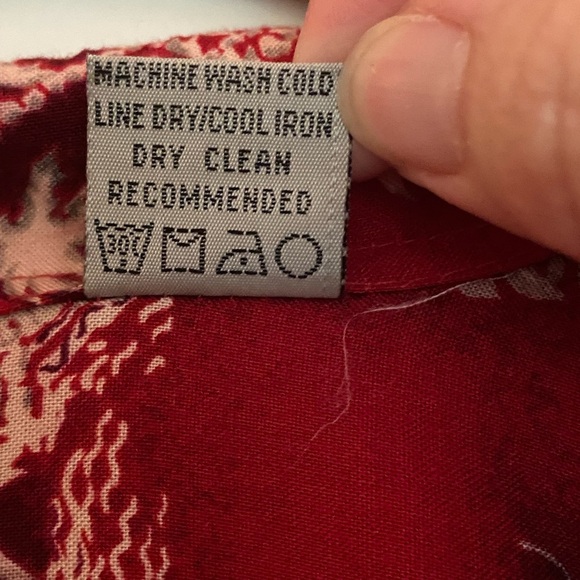 Pineapple Connection Hawaiian Aloha Rayon Pocket Shirt Red Men's L - Palms - Picture 5 of 6